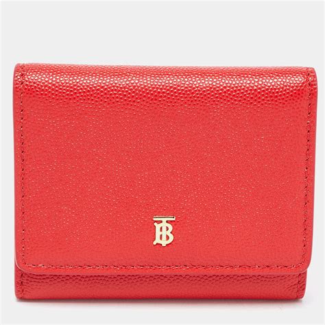 burberry red metallic wallet|burberry trifold wallet.